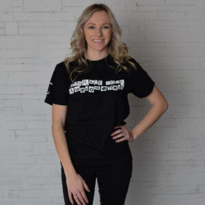 Black short sleeved "Embrace Your Awesomeness" t-shirt