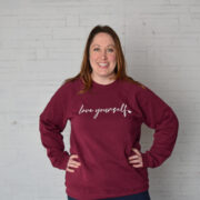Red long sleeve "love yourself' shirt
