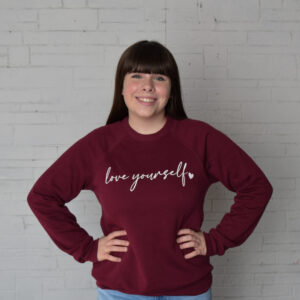 Long sleeve "Love yourself" shirt in red